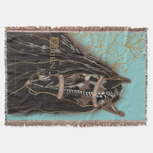 Friesian Horse - Throw Blanket Decke (Vorderseite)