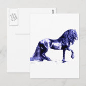 Friesian in Blue Postkarte (Vorne/Hinten)