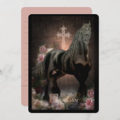 Friesian in Heaven - Grußkarte Dankeskarte (Vorne/Hinten)