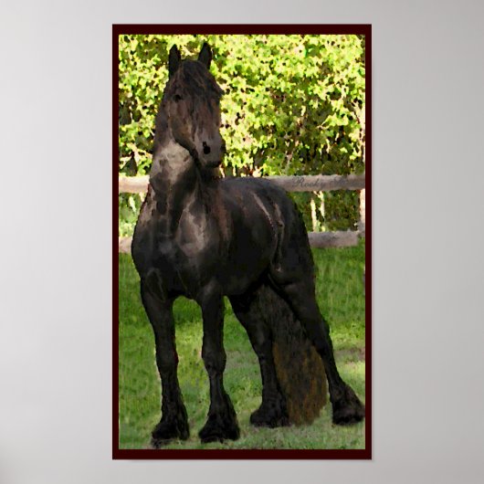 Friesian Painting Print Poster (Vorne)