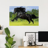 Friesian Pferd Poster (Heimbüro)