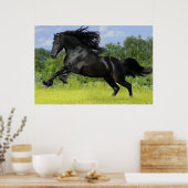 Friesian Pferd Poster (Küche)