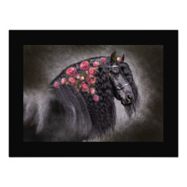 Friesian Portrait - Poster