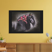Friesian Portrait - Wrapped Canvas Leinwanddruck (Insitu (Wohnzimmer))