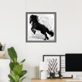 Friesian Power Print Poster (Heimbüro)