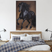 Friesian Ross - Oil paint Leinwanddruck (Insitu (Schlafzimmer))