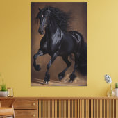 Friesian Ross - Oil paint Leinwanddruck (Insitu (Wohnzimmer))