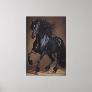 Friesian Ross - Oil paint Leinwanddruck
