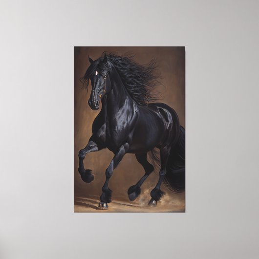 Friesian Ross - Oil paint Leinwanddruck (Vorderseite)