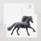 Friesian Running Free Postcard Postkarte (Vorne/Hinten)