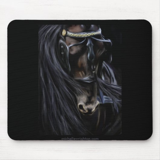 Friesian Spirit - Horse Painting Mousepad (Vorne)
