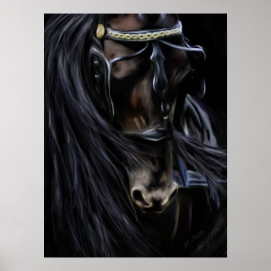 Friesian Spirit - Horse Painting Poster (Vorne)