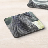 Friesian Stallion Getränkeuntersetzer (Linke Seite)