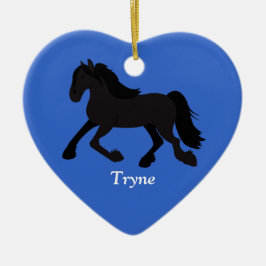 FRIESIAN WARMBLOOD DUTCH HORSE Custom Ornament