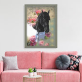 Friesian - Wrapped Canvas Leinwanddruck (Insitu (Wohnzimmer))