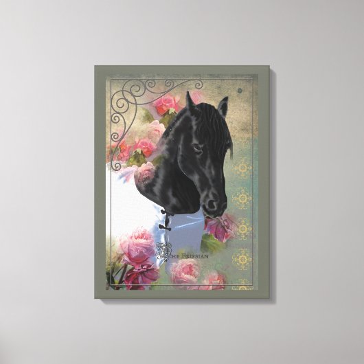 Friesian - Wrapped Canvas Leinwanddruck (Vorderseite)