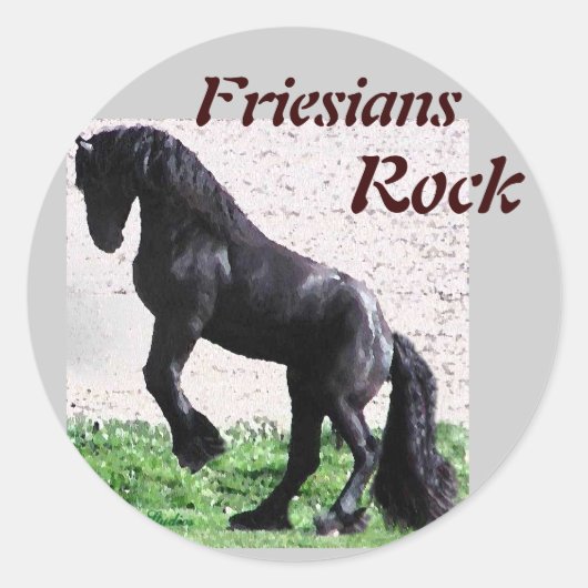 Friesians Rock Stickers (Vorderseite)