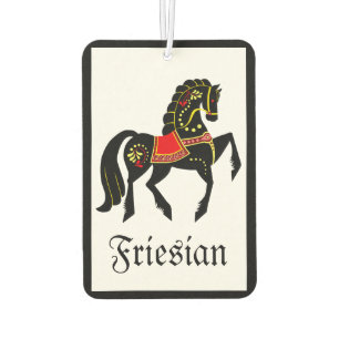Friesisch, schwarzer Hengst, Folk Friesian image Autolufterfrischer