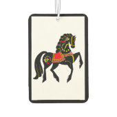 Friesisch, schwarzer Hengst, Folk Friesian image Autolufterfrischer (Rückseite)