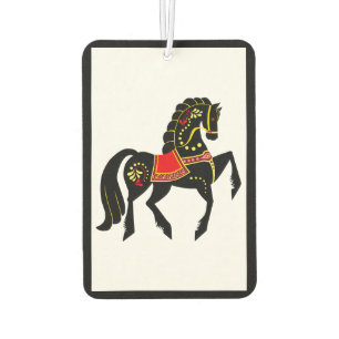 Friesisch, schwarzer Hengst, Folk Friesian image Autolufterfrischer