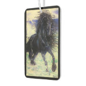 Friesisch, schwarzer Hengst, I Liebe Friesians, Bi Autolufterfrischer (Links)