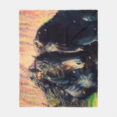 Friesische Pferde, schwarzer Hengst/Stute, Wisteri Fleecedecke (Vorderseite)