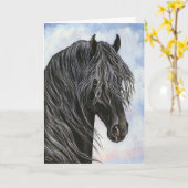 Friesische Pferdestudie Karte (Gelbe Blume)