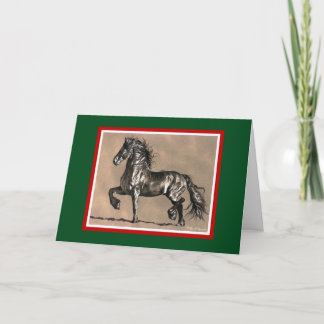 Friesische Pferdeweihnachtskarte Feiertagskarte