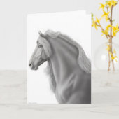 Friesische Stallions-Gruß-Karte Karte (Gelbe Blume)