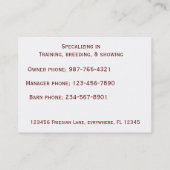 Friesische Visitenkarte, 101 Visitenkarte (Rückseite)