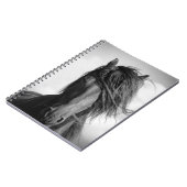 Friesischer Hengst im Wind. Notizblock (Linke Seite)