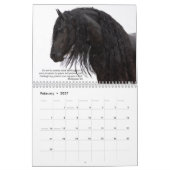 Friesischer Pferdekalender mit Bibel-Versen Kalender (Feb 2027)