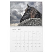 Friesischer Pferdekalender mit Bibel-Versen Kalender (Jan 2027)