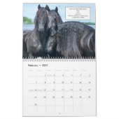 Friesischer Pferdekalender mit Bibel-Versen Kalender (Feb 2027)