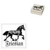 Friesischer schwarzer Hengst, schwarze Schönheit,  Gummistempel (Stempel)