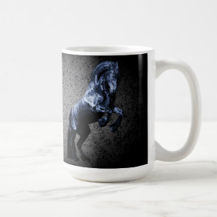Friesischer schwarzer Hengst/schwarze Schönheit, P Kaffeetasse