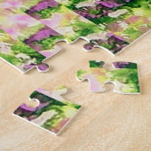 Friesischer schwarzer Hengst und Stute mit Wisteri Puzzle (Seite)