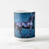 Friesischer schwarzer Stallion/schwarze Schönheit, Kaffeetasse (Mittel)