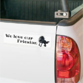 Friesischer, schwarzer Stallion/wir Liebe unser Autoaufkleber (Auf Lkw)