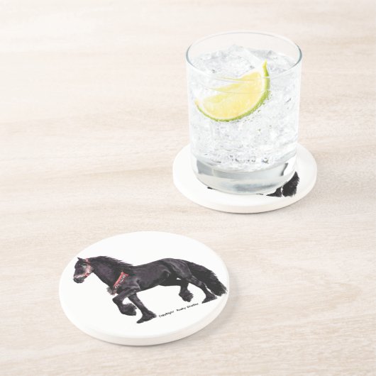 Friesischer Tanz Sandstein Untersetzer (Seite)