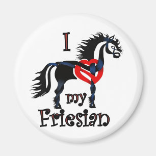 friesisches Pferd, keltisches Design Magnet