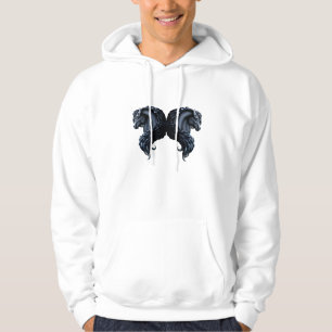 Friesisches Pferd, Schönheit schwarzer Hengst Hoodie