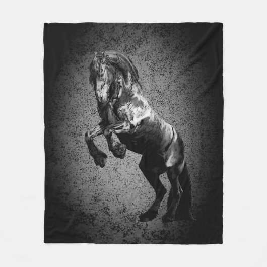 Friesisches Pferd, schwarzer Schönheit Stallion, Fleecedecke (Vorderseite)