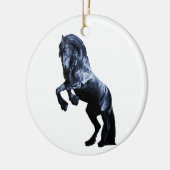 Friesisches Pferd, schwarzer Schönheit Stallion, Keramik Ornament (Links)