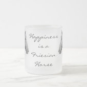 Friesisches Pferdemattierte GlasTasse Mattglastasse (Mittel)