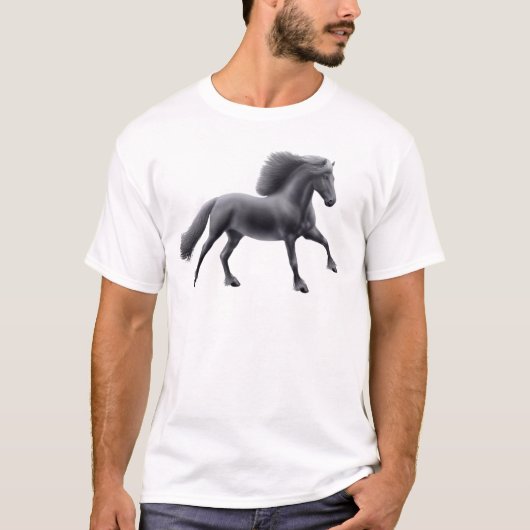 Friesisches Pferdevoller Galopp-T - Shirt (Vorderseite)