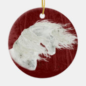 Friesisches Winterwunderland-Pferd 3 Ornament (Vorne)