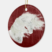 Friesisches Winterwunderland-Pferd 3 Ornament (Links)