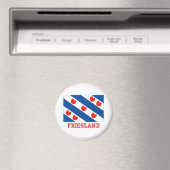 Friesland-Flagge mit Namen Magnet (In Situ (Geschirrspüler))