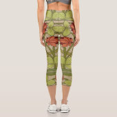 Frieze Border Art Nouveau Floral Capri Leggings (Rückseite)